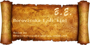 Borovicska Ezékiel névjegykártya